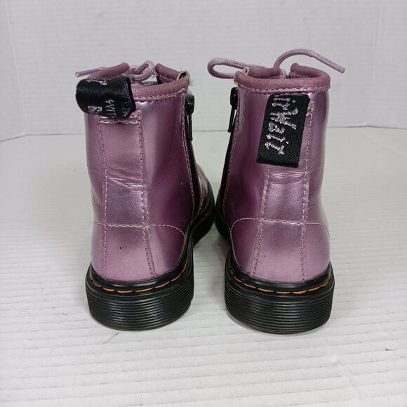 Dr. Martens 1460 Pascal Metallic Pink Boot Little Girl's Size 10 - Picture 5 of 7